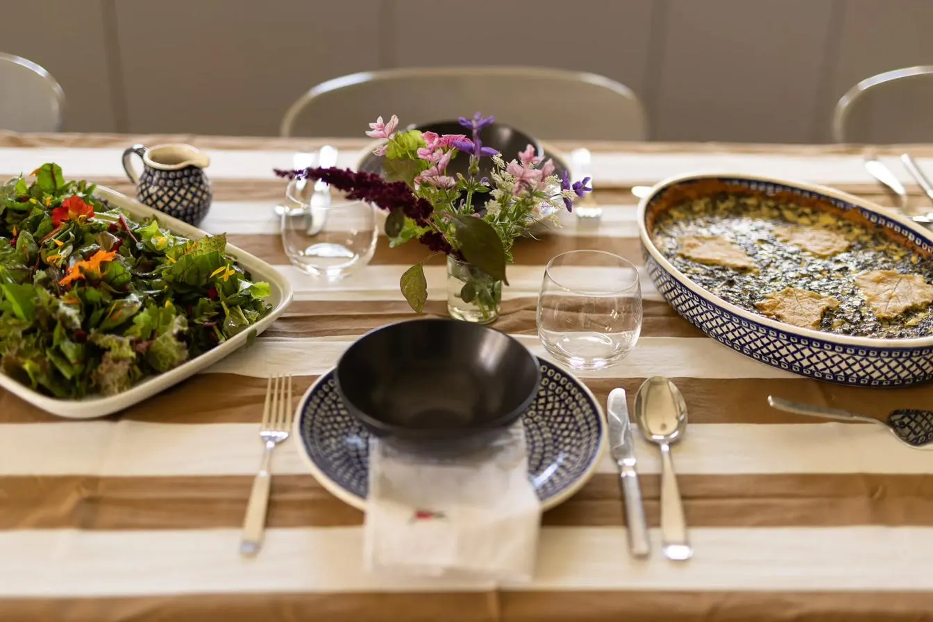 Gedeckte Tafel in der Villa Oiva
